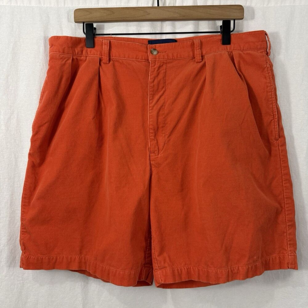 Vintage Polo Golf Ralph Lauren Orange Corduroy Shorts Mens 38 Old Money Preppy